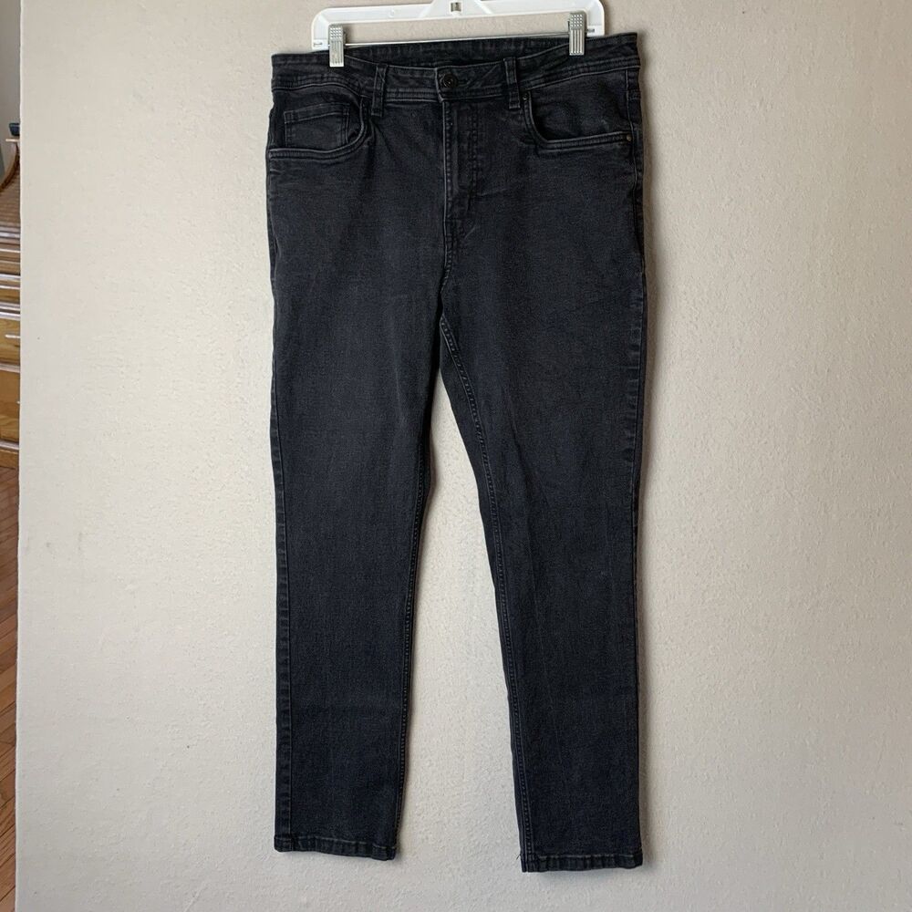 The Perfect Jean NYC Mens 36x32 (30) Black Slim Thick Denim Preppy Casual